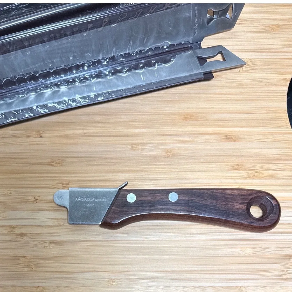 VTG Kershaw Blade Trader Knife Set Brown Rosewood 6 Interchangeable Blades